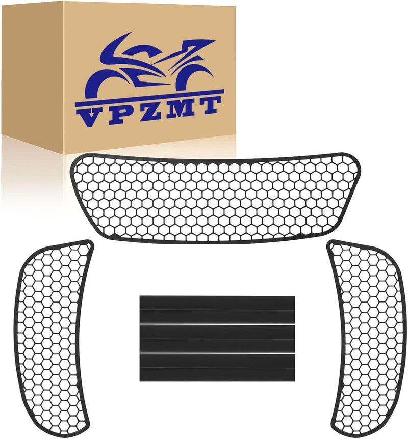 VPZMT Fairing Mesh Vent Screen Grills for Harley Softail 2022-2025 Low Rider ST FXLRST, 2022 Low Rider El Diablo FXRST Models, Black Metal - Image 1